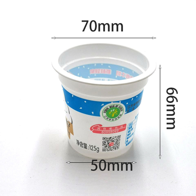 2,75&quot; экологически дружелюбный пластиковый бак йогурта чашек 125ml белый устранимый