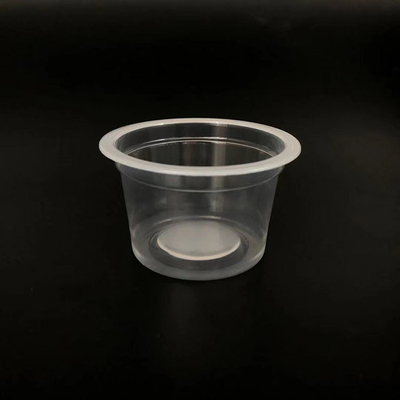 Студень закуски чашки 100ml пластмасового контейнера уникальной формы PP прозрачный круглый пластиковый