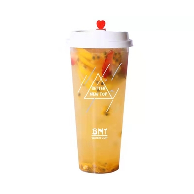 Чашки 18oz 22oz 24oz изготовленного на заказ чая молока логотипа устранимого пластиковые прозрачные
