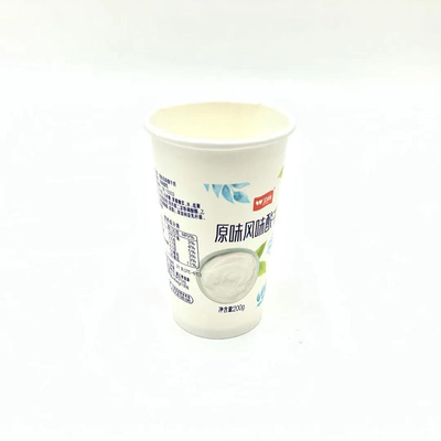 Напечатанные контейнеры мороженого 200g йогурта Eco дружелюбными замерли чашками, который бумажные с крышками