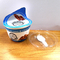 Чашка напитка молока йогурта качества еды устранимая подгонянная пластиковая с крышкой алюминиевой фольги