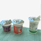 белая изготовленная на заказ напечатанная чашки /yogurt /Tea молока smoothie PP чашка устранимой пластиковая с coloful крышкой