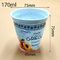 устранимые пластиковые чашки йогурта чашки 170ml с чашками замороженного йогурта крышек