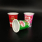 Кофейные чашки непахучего устранимого мороженого 125g белые пластиковые с крышками для холодных напитков
