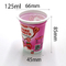 пластмасса чашек eco дружелюбная пластиковая сжимает чашку йогурта контейнера мороженого 125ml