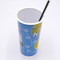 одностеночные замороженные чашки чая молока 500g пластиковые с крышками и соломами логотипа